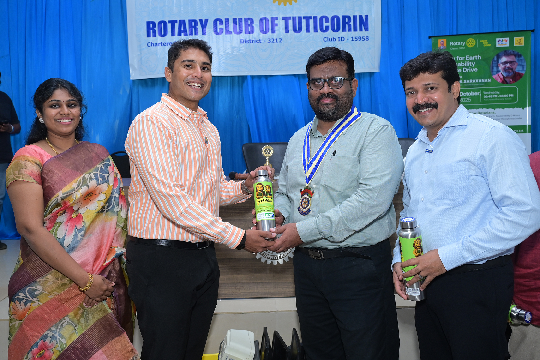 Collected e-waste during Rotary for Earth drive